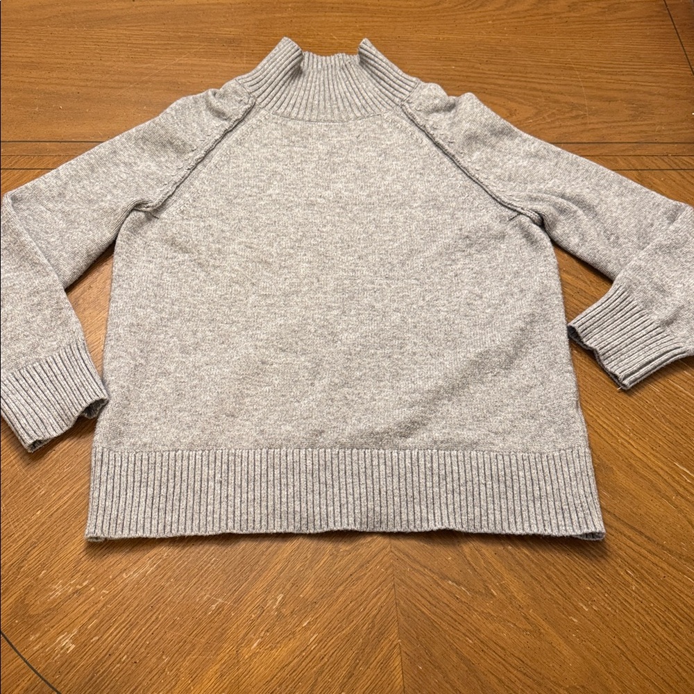 Kirundo chunky oversized raglan sleeve mock neck sweater size small heather gray